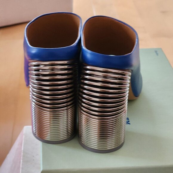 Off-White Spring Mule Sandals Sz 40 - Picture 4 of 8